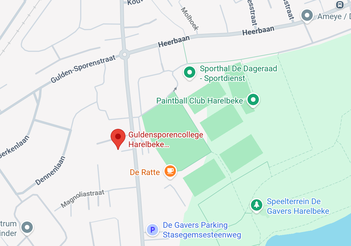 Kaart van adres locatie Harelbeke